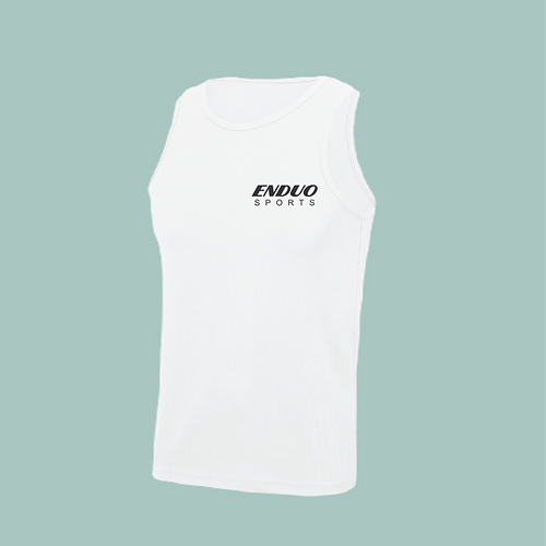 Mens Cotton Stretch Sports Vest - Round Neck